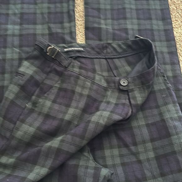 Brandy Melville‎ Womens Pants Green Plaid Retro Style Y2K Preppy Academia - Picture 4 of 5